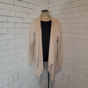 NWT Faux Suede Draped Cardigan Size Medium